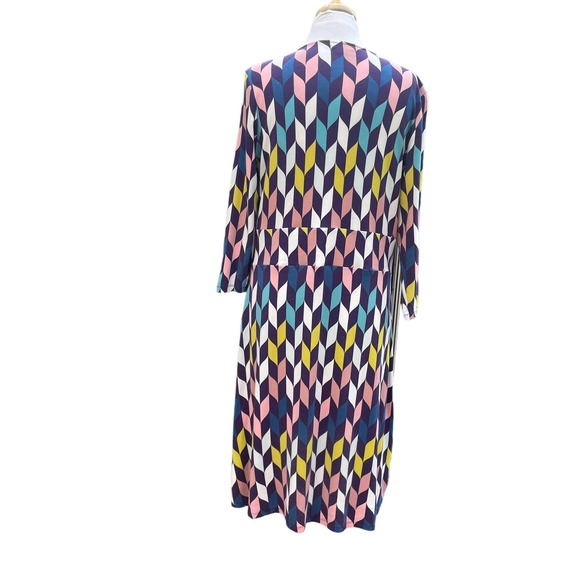 Boden | Geometric Print Faux Wrap Dress - Picture 11 of 12